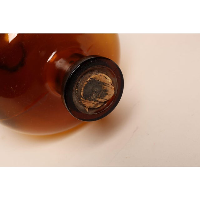 Set of Two Vintage Amber Glass Apothecary Bottles by Owens-Illinois Glass Co. For Sale - Image 10 of 18