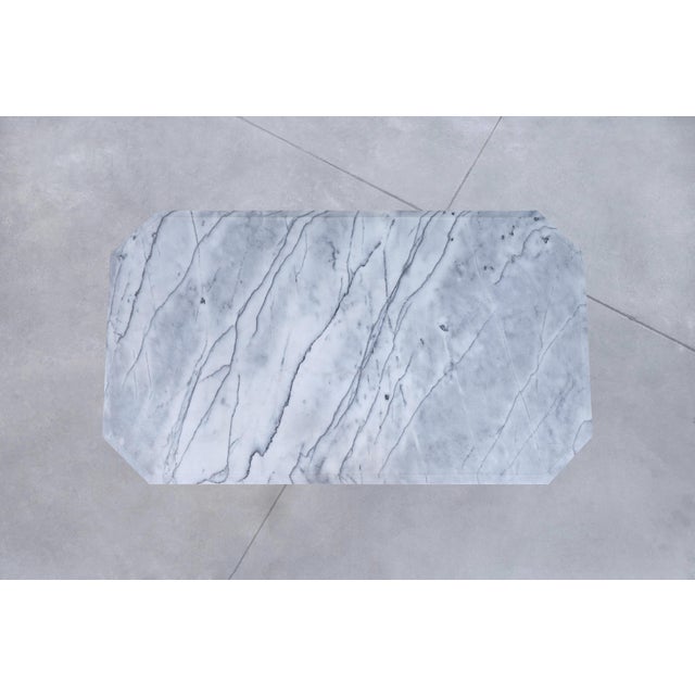Vintage Italian Bianco Carrara Marble Dining Table, 1970s For Sale - Image 11 of 14