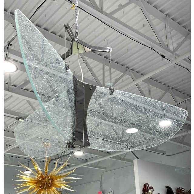 Price reduced $2,000. Now only $2,900! Large, spectacular suspension light designed by the Glass Masters at Leucos...