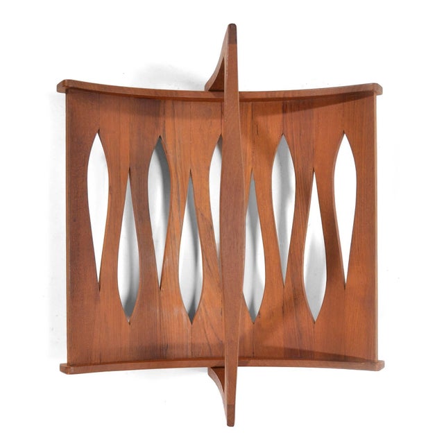 Mid-Century Modern Jens Quistgaard Teak Magazine Holder by Dansk For Sale - Image 3 of 9