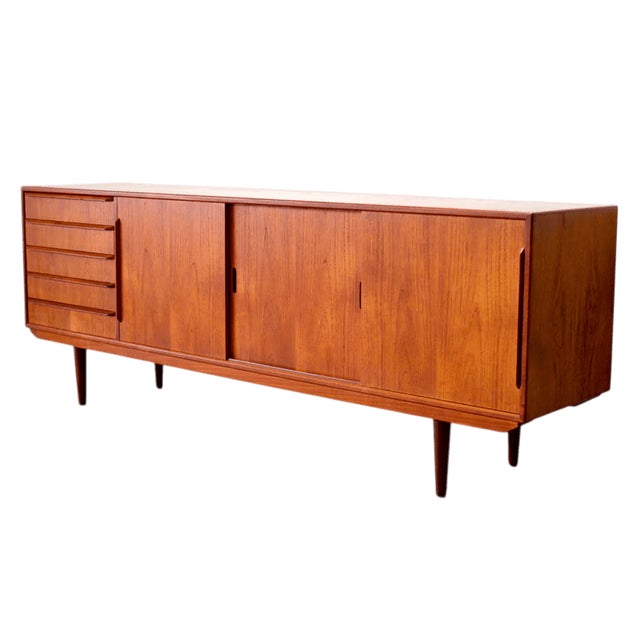 Danish Teak Sideboard with Sliding Doors and Drawers, 1960s For Sale - Image 17 of 17