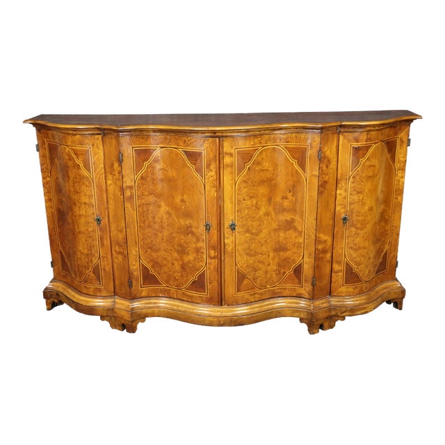 Fantastic Italian Inlaid Olivewood Rococo Period Sideboard Circa 1820s Era For Sale