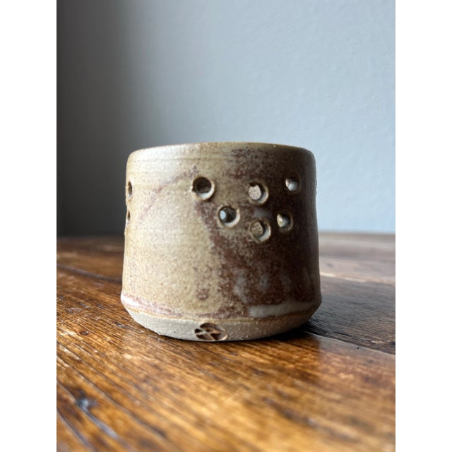 Studio Pottery Stoneware Votive Candle Holder/Small Bowl, Signed Lessenden For Sale - Image 10 of 10