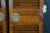 Mid 20th Century Pair Mid-Century Chinoiserie Elm Louvered Double Bi Fold Doors Brass Shou Pulls For Sale - Image 5 of 18