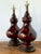 Vintage Boho Chocolate Glazed Ceramic Lamps - A Pair For Sale - Image 11 of 12