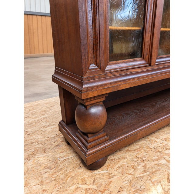 Interwar Historic Cabinet Bookcase in Oak For Sale - Image 11 of 18