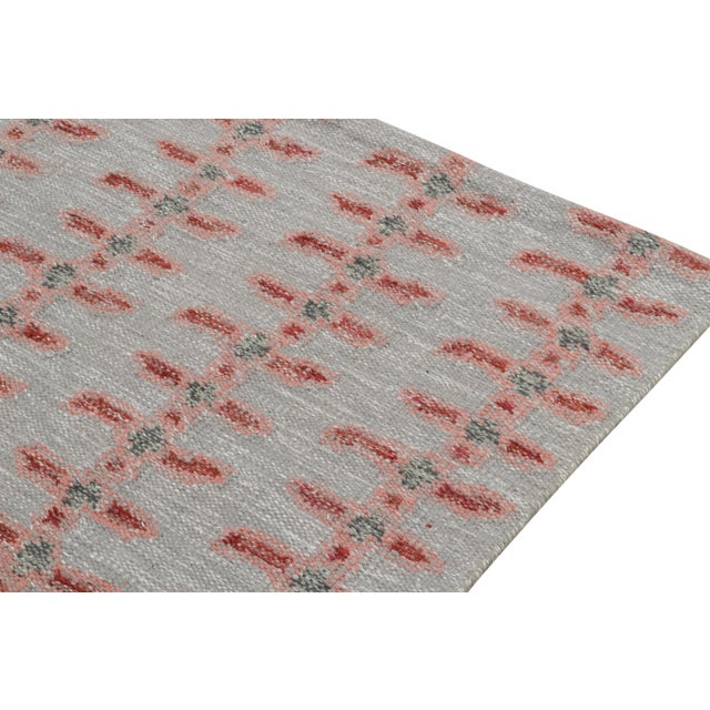 Not Yet Made - Made To Order Scandinavian Style Kilim Rug in Gray, Red & Pink by Rug & Kilim 5x8 For Sale - Image 5 of 7