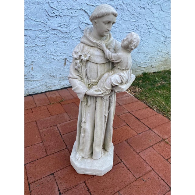 2000 - 2009 Cement Figurative Sculpture of St. Anthony of Padua For Sale - Image 5 of 7