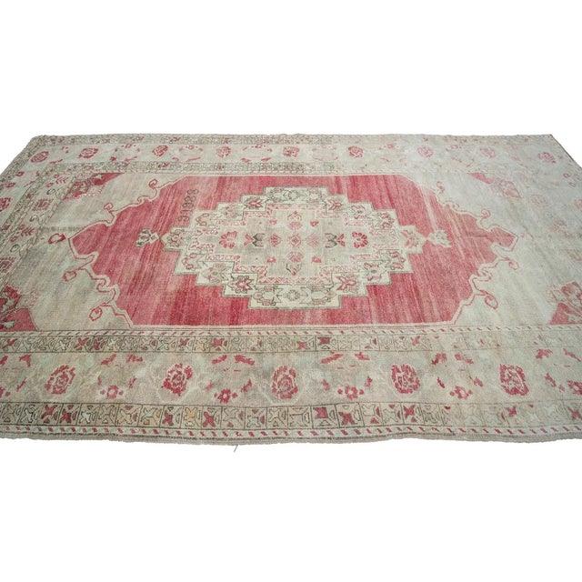 Turkish Vintage Turkish Konya Wool Rug- 5′6″ × 10′7″ For Sale - Image 3 of 7