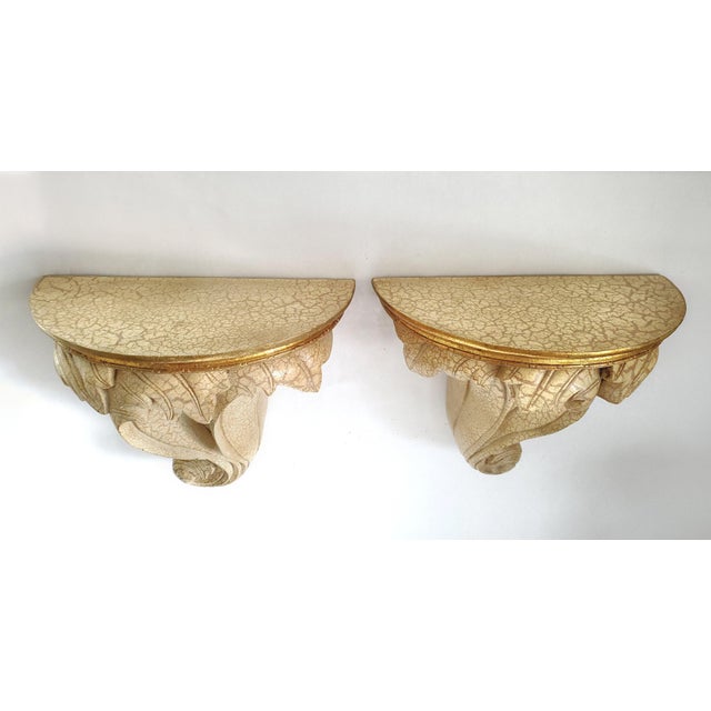 Maitland - Smith Corbel Wall Sconce Shelves - Extra-Large Pair Antique Style For Sale - Image 4 of 11