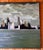White Large Mixed Media Abstract Skyline Collage Painting of New York, circa 1960 For Sale - Image 8 of 12