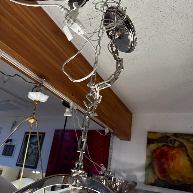 Robert Abbey Porter Nickel Light Pendant For Sale - Image 12 of 12