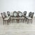 Dimensions: H 35.7” x W 19” x SD 16.3” x SH 18.7” Set of 10 Vintage French Louis XVI style Medallion back dining chairs....