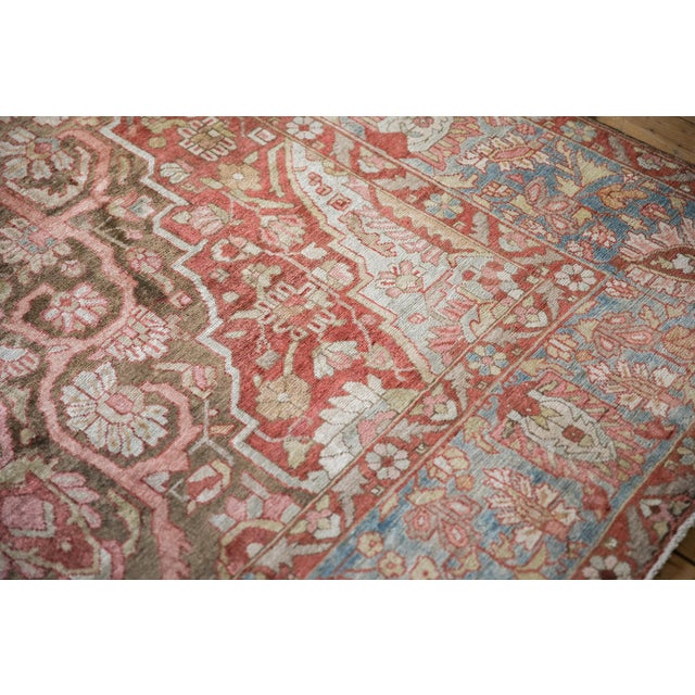 Red Antique Distressed Sarouk Carpet - 7'1" x 10' For Sale - Image 8 of 12