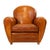 Traditional Pair of Artisan-Made Cognac Leather Armchairs For Sale - Image 3 of 8
