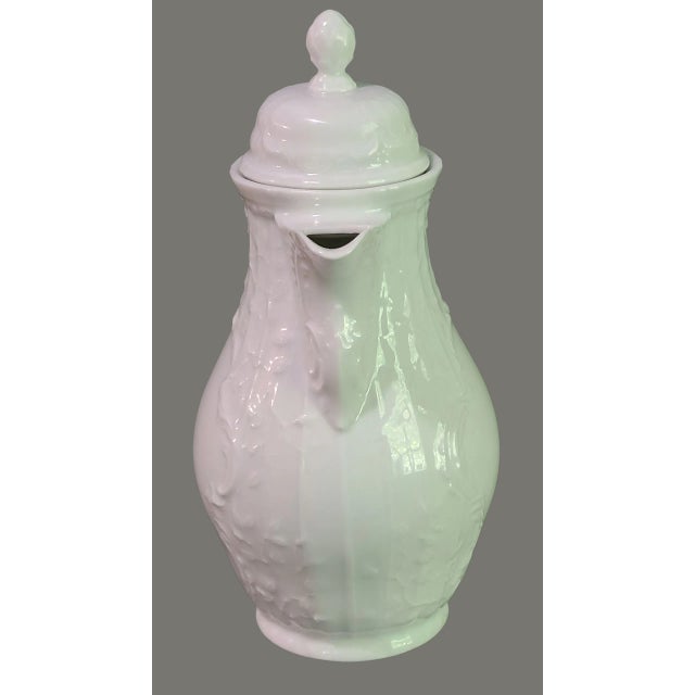 Late 20th Century Vintage Rosenthal Germany White Porcelain Classic Rose Coffee Pot For Sale - Image 5 of 11