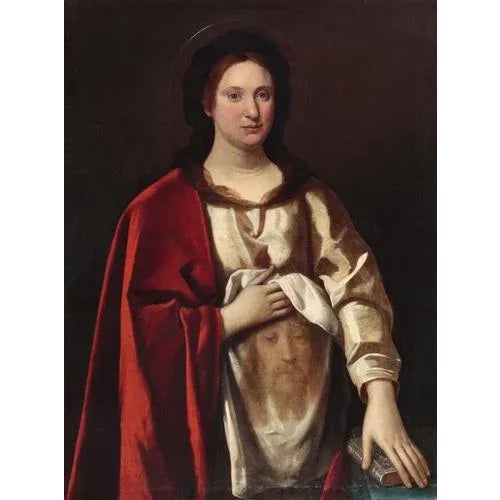 Antiveduto Gramatica, or della Grammatica (Rome, Italy, 1571 - 1626) Veronica Oil on canvas, without frame cm. 100 x 75 -...