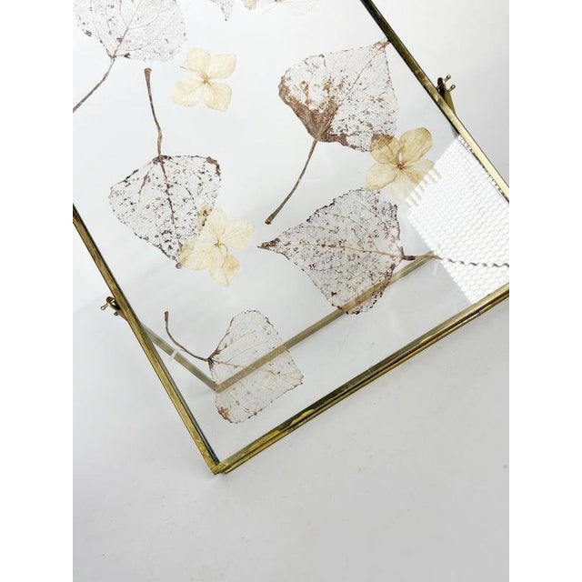 Table Picture Frame with Real Leaf Decoration, France, 1970s For Sale - Image 6 of 11