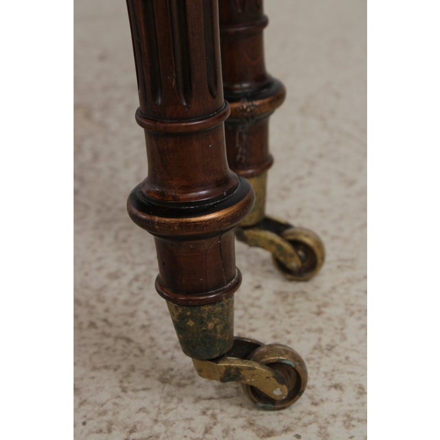 Hickory White Mahogany 8 Leg Dining Table For Sale - Image 14 of 15