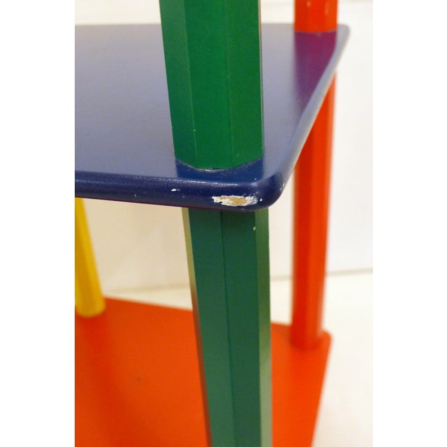 Small Pencils Bedside Table in Wood attributed to P. Sala, 1980s For Sale - Image 14 of 15