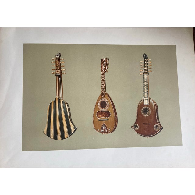 English Original 19th Century Engravings of Various Musical Instruments in Color - Set of 5 For Sale - Image 3 of 12