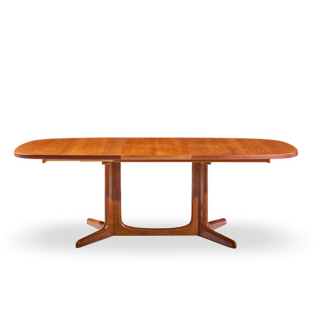 Gudme Møbelfabrik Mid Century Danish Teak Expanding Dining Table With 2 Leaves For Sale - Image 10 of 14