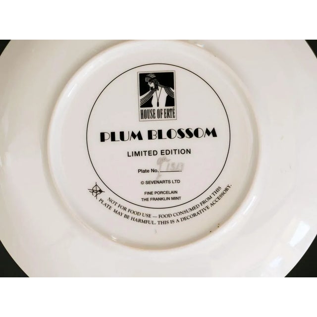 Plum Blossom Plate is an original decorative limited edition porcelain plate realized in the 1990s. This charming and very...