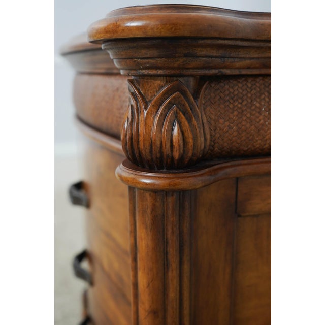 Schnadig Stately Wood & Rattan Bedside Table For Sale - Image 14 of 17