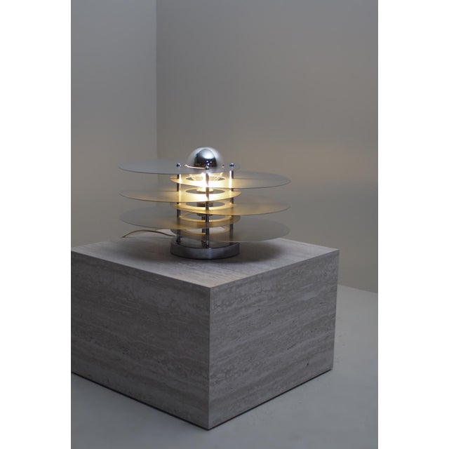 Space Age Italian Layered Table Lamp, Italy, 1960s For Sale - Image 10 of 17