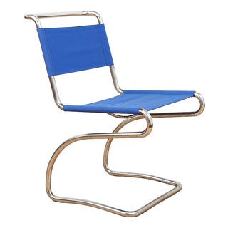 Model H-79 Cantilever Chair in Chrome-Plated Tubular Steel and Fabric by Jindrich Halabala for Up Závody, 1931 For Sale
