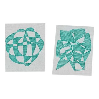 William Davis Geometric Drawing - A Pair For Sale