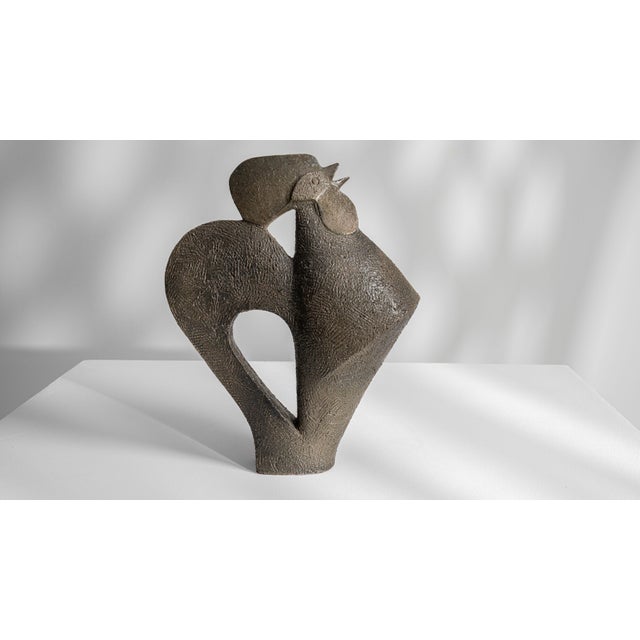 Mid 20th Century Mid 20th Century France Brutalist Chocolate Terracotta Sculpture For Sale - Image 5 of 15