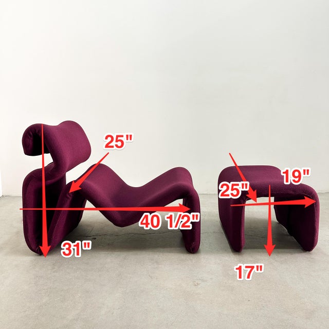 Vintage 1970s Attributed to Jan Ekselius Etcetera Chair & Ottoman MCM Retro For Sale - Image 12 of 12