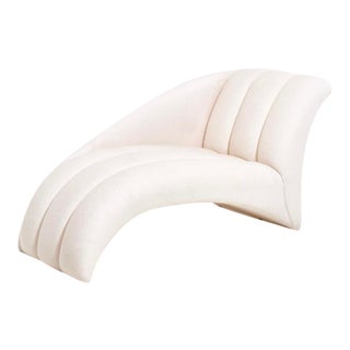 Channel Tufted Chaise Lounge by Vladimir Kagan, 1980 For Sale