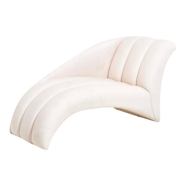 Channel Tufted Chaise Lounge by Vladimir Kagan, 1980 For Sale