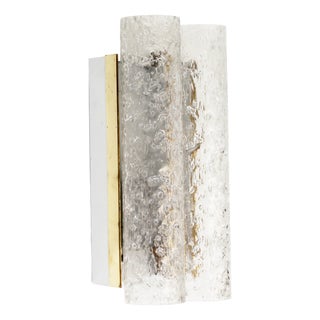 Wall Lamp in Brass and Glass by Doria Leuchten, 1970s For Sale
