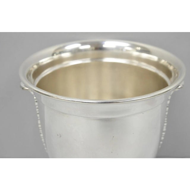 Vintage Sheffield English Regency Silver Plated Champagne Chiller Ice Bucket For Sale In Philadelphia - Image 6 of 17