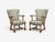 1950s Danish Cabinetmaker, Armchairs, Oak, Gray Wool, Denmark, 1950s For Sale - Image 5 of 12