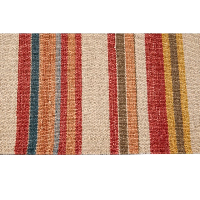 Tan 21st Century Modern Kilim Rug 6 '6'' X 9' 4''. For Sale - Image 8 of 13
