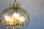 Gold Mid-Century Glass & Brass Pendant Light, 1970s For Sale - Image 8 of 14