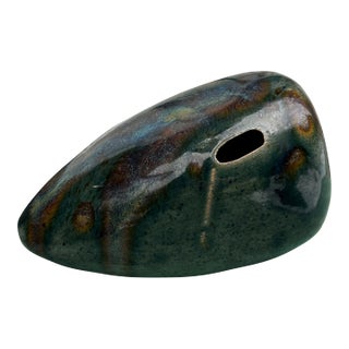 Small 1970s Ceramic Abstract Pottery Vase For Sale