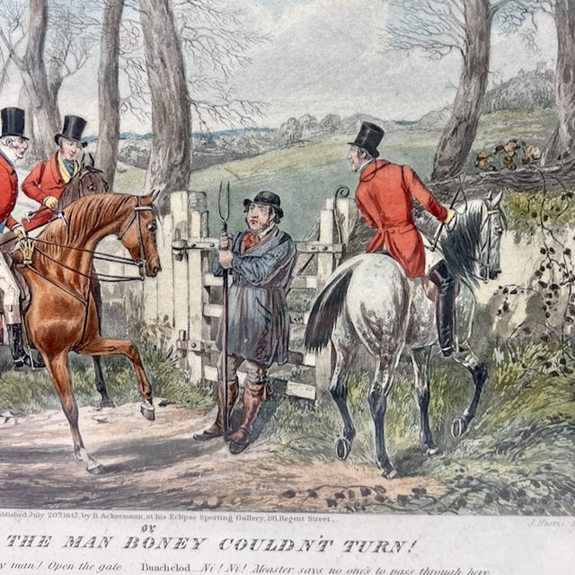 Brown Henry Alken, Horse Engraving, 1847, Etching, Framed For Sale - Image 8 of 12