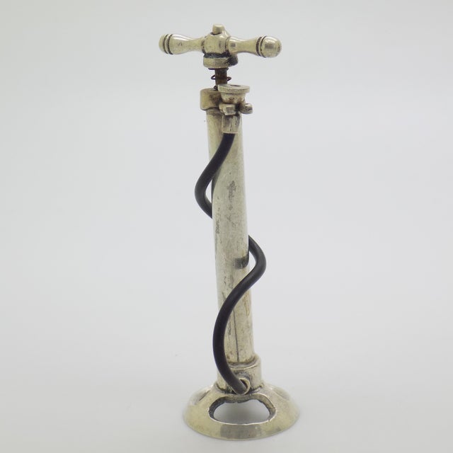 Vintage Italian Silver 800 Bicycle Pump Figurine by Raspini, Arezzo, 1970s For Sale - Image 4 of 12