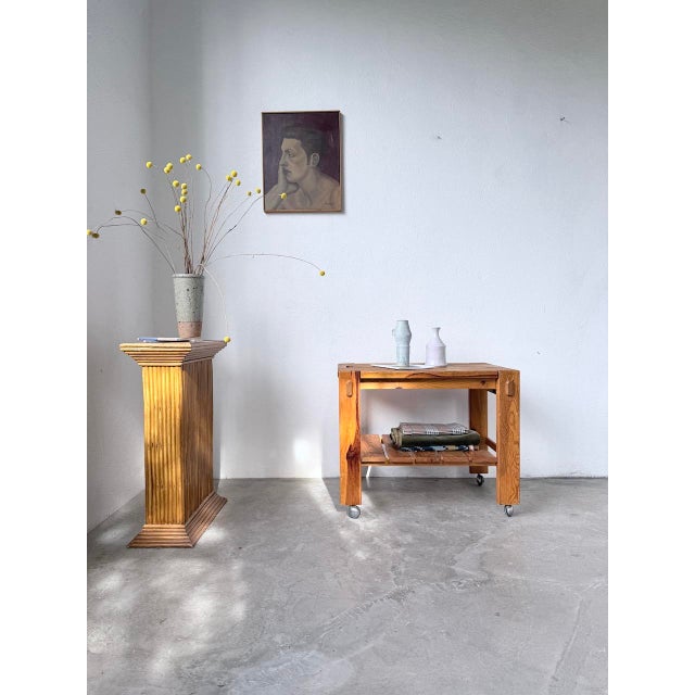 1970s Pine Serving Cart on Casters, 1980s For Sale - Image 5 of 18