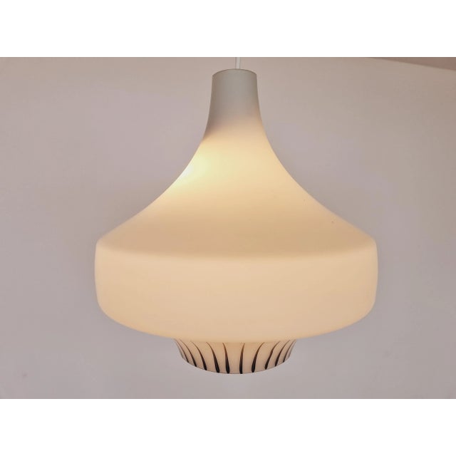 Glass Mid-Century Milk Glass Pendant, 1962 For Sale - Image 7 of 12