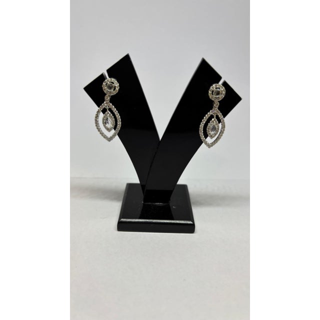 Modern Natural Diamond 1.52cts Earring in 14k Gold For Sale - Image 3 of 8