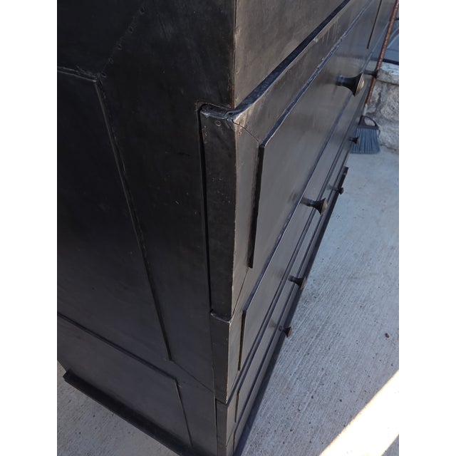 Zinc Clad Dresser From Restoration Hardware For Sale - Image 4 of 14