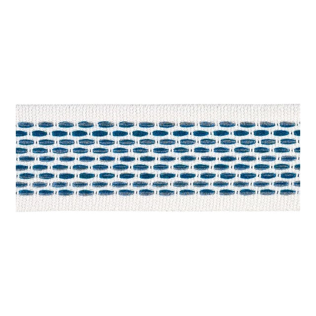 SAMPLE - Schumacher Portola Tape Indoor/Outdoor In Slate For Sale