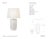 AERIN by Visual Comfort Signature Klint 28" Table Lamp in Matte White with Linen Shade Designer: AERIN Height: 28.25"...