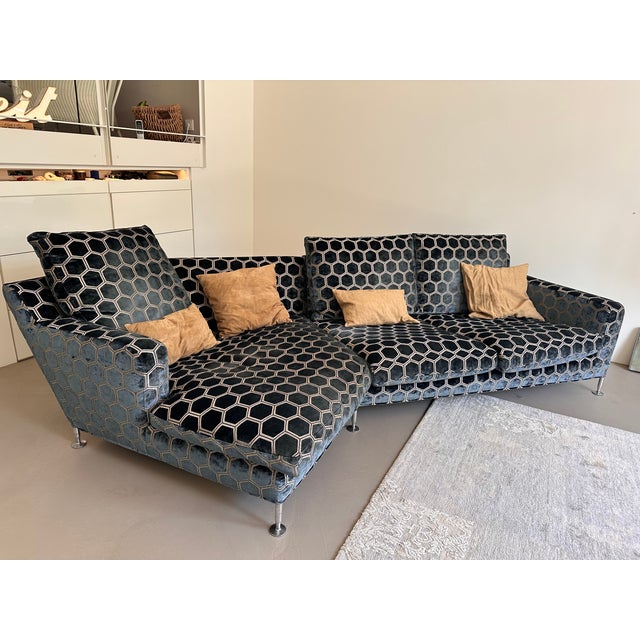 Curved Three-Seat Harry Sofa by Antonio Citterio for B&B Italia, 1995 For Sale - Image 16 of 16